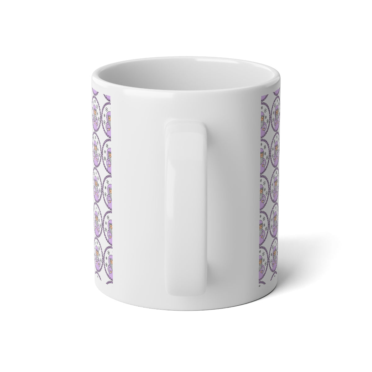 Lavender Purple Santa Aesthetic Mug, Pastel Christmas Mug, Trendy Coffee Mug, Tumblr Mug, Aesthetic Holiday Gift, Minimalist Santa Mug Print