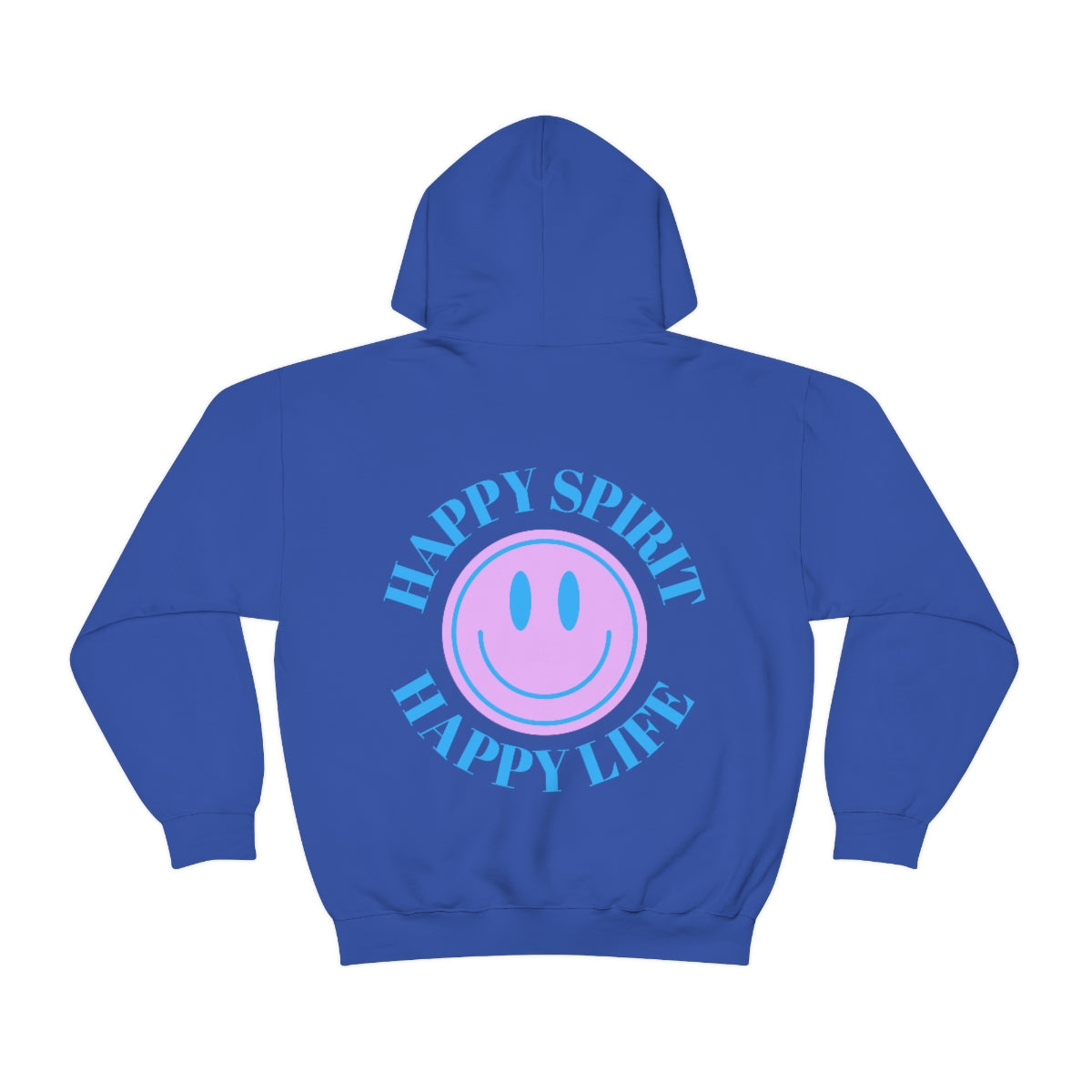 Happy Spirit Happy Life Sweatshirt, Gildan 18500 Hoodie, Oversized Hoodie, Back Print Trendy Sweatshirt, Beach Cover Up, Lake Cover Up