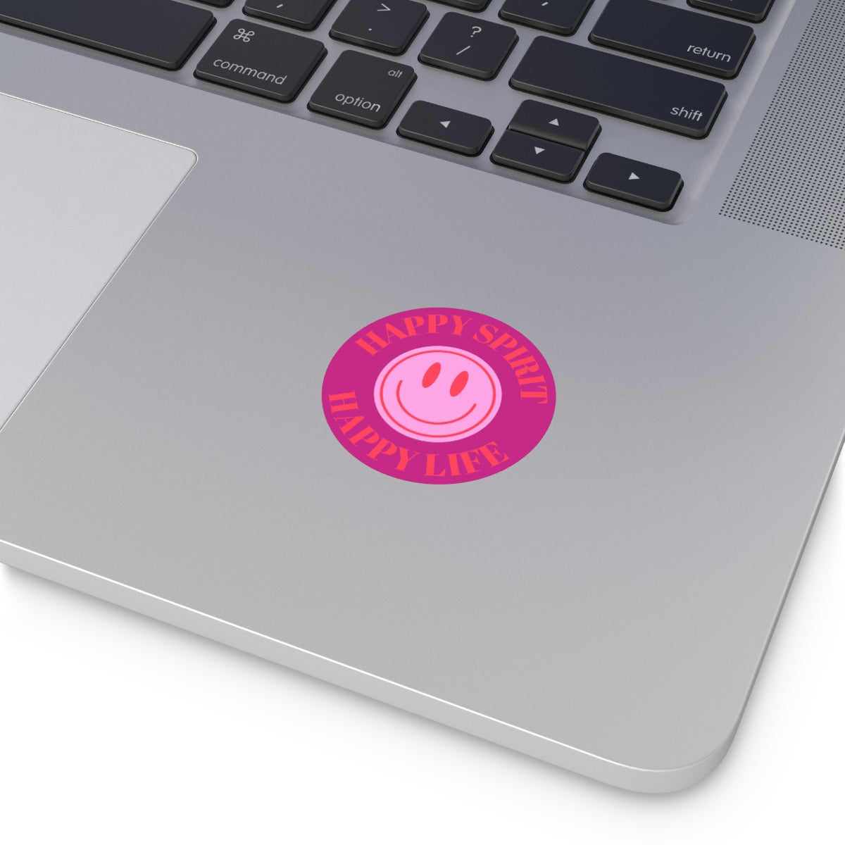 Happy Spirit Happy Life Round Vinyl Stickers, UV Smiley Stickers, Smile Sticker, Tumblr Retro Smile, VSCO Girl, Computer, Skateboard, Bumper
