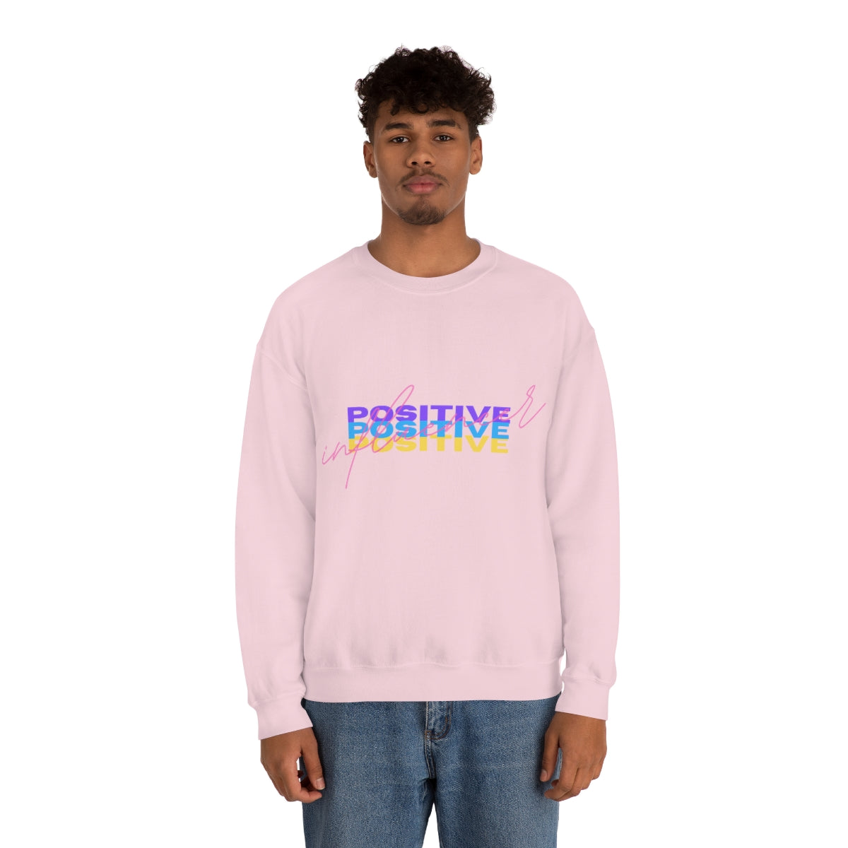 Retro Trendy Influencer Sweatshirt, Oversized Positive Influencer Crewneck Sweatshirt, VSCO Girl, Tumblr Top, 80s Retro Gift