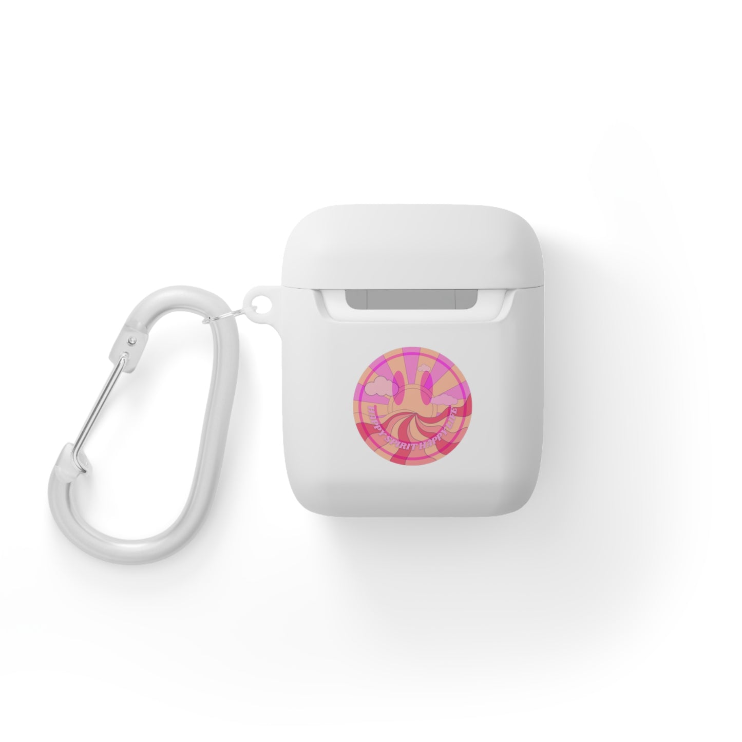 Happy Spirit Happy Life AirPods and AirPods Pro Case Cover, AirPods and AirPods Pro Case Cover, VSCO girl, Aesthetic Smile Protector