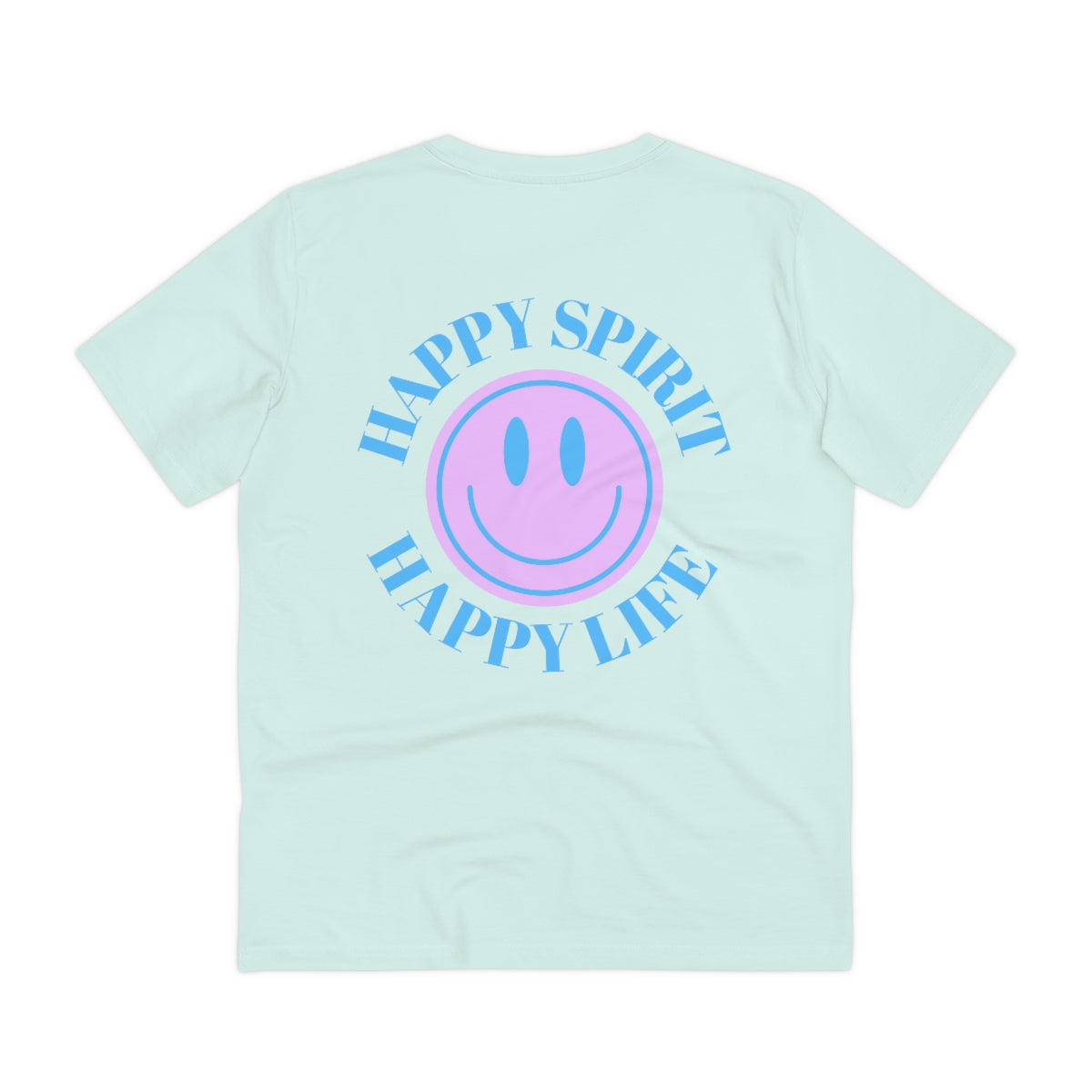 Organic T shirt Happy Spirit Happy Life Aesthetic t shirt, graphic tee, Tumblr t-shirt, Trendy Oversized, Vsco girl, Happy Mind Unisex
