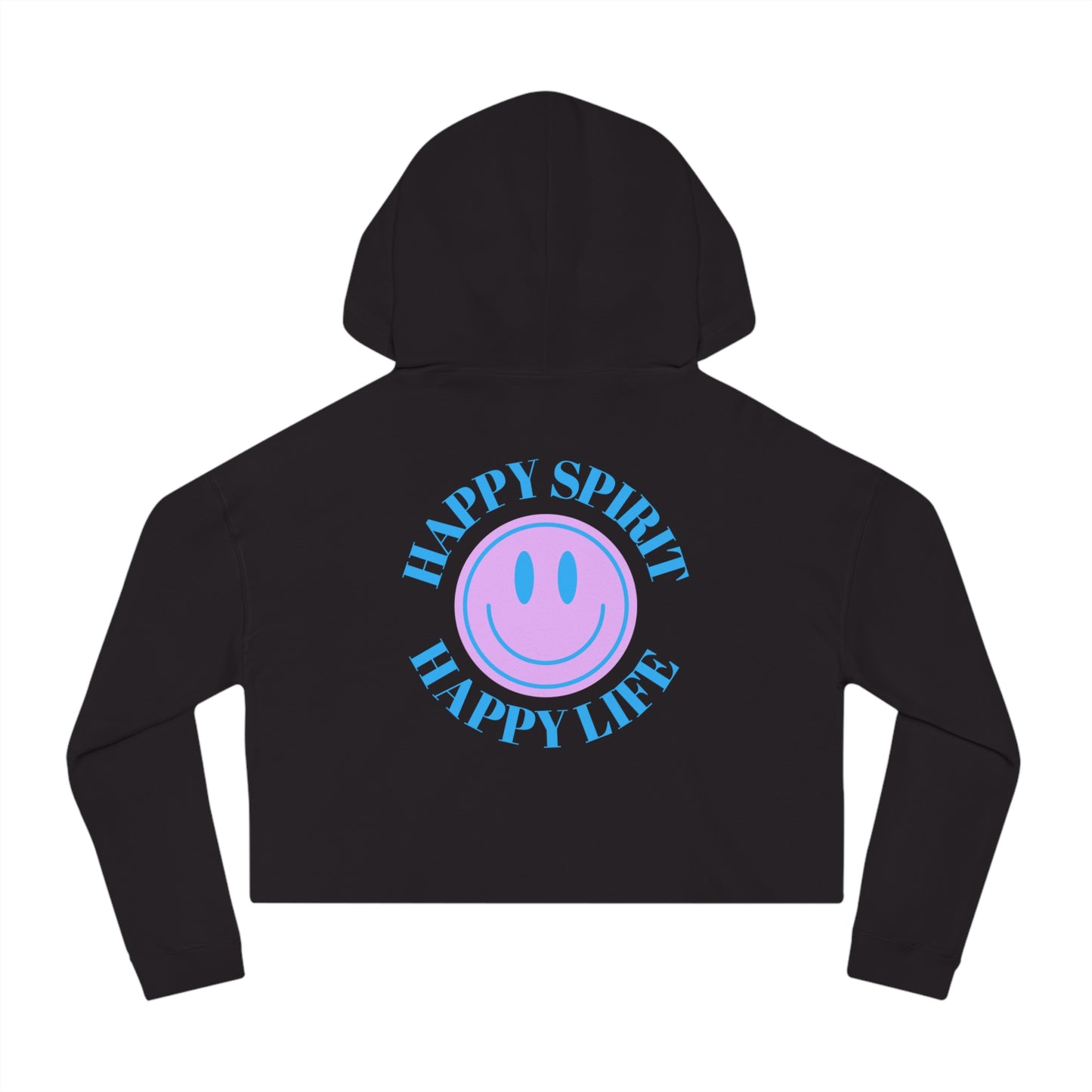 Happy Spirit Happy Life Smile Face Cropped Hoodie, Tie Dye Crop Hoodie, Smile Face Crop Hoodie, Tie Dye Crop Hoodie Smile Face, Mental Health Hoodie