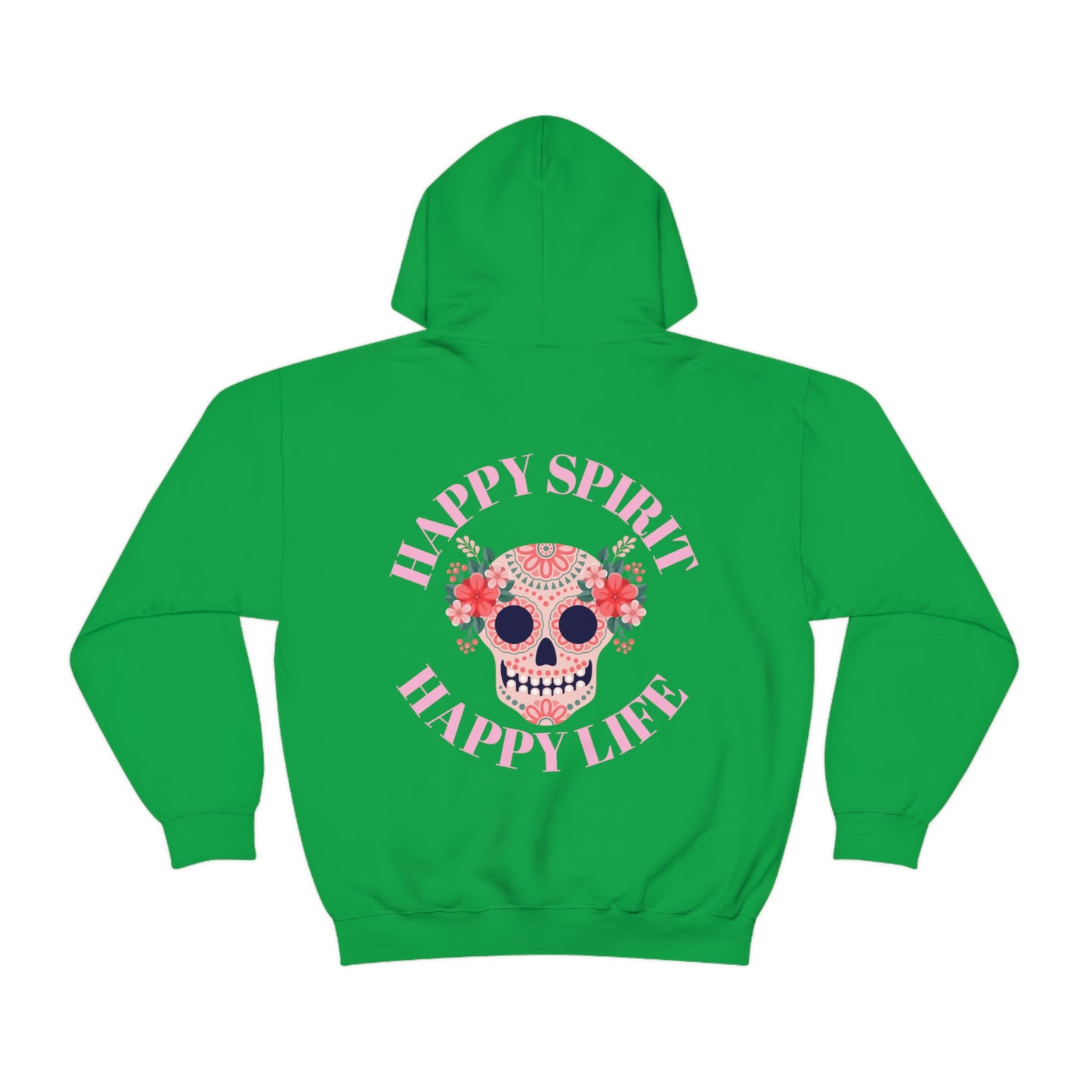 Dia De Los Muertos Hoodie Sweatshirt, Day of the Dead Gift, Happy Spirit Happy Life, Honoring the Dead Aesthetic Candy Skull, Sugar Skull