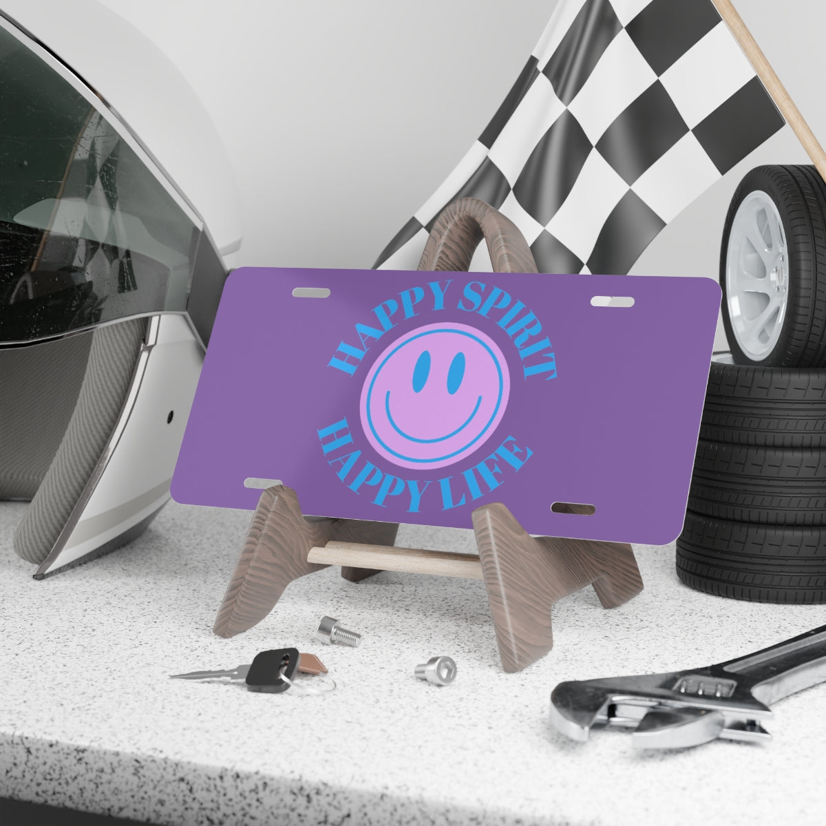 Smile Vanity Plate Purple