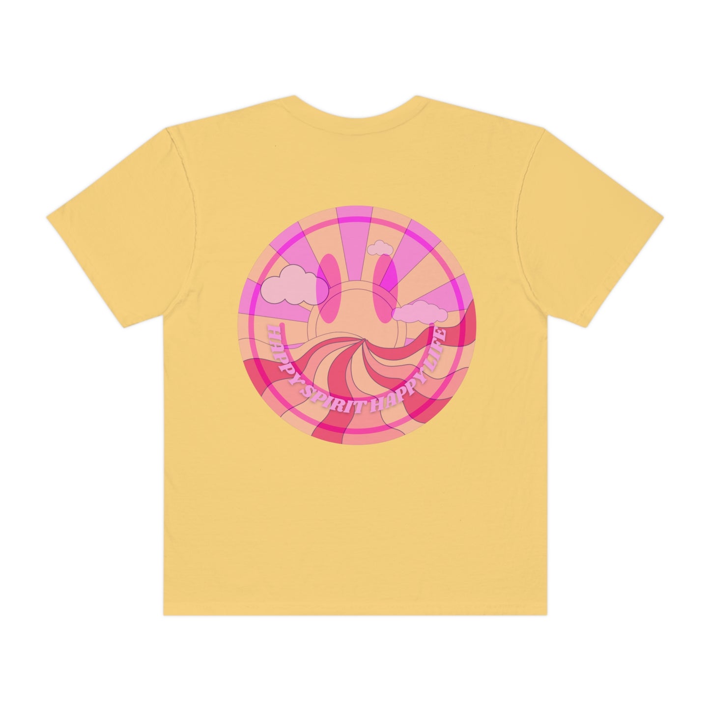 Retro Smile T shirt, Happy Spirit Happy Mind, Aesthetic t shirt, Graphic tee, Tumblr Tshirt, Trendy Oversized, Vsco girl, Comfort Colors Tee