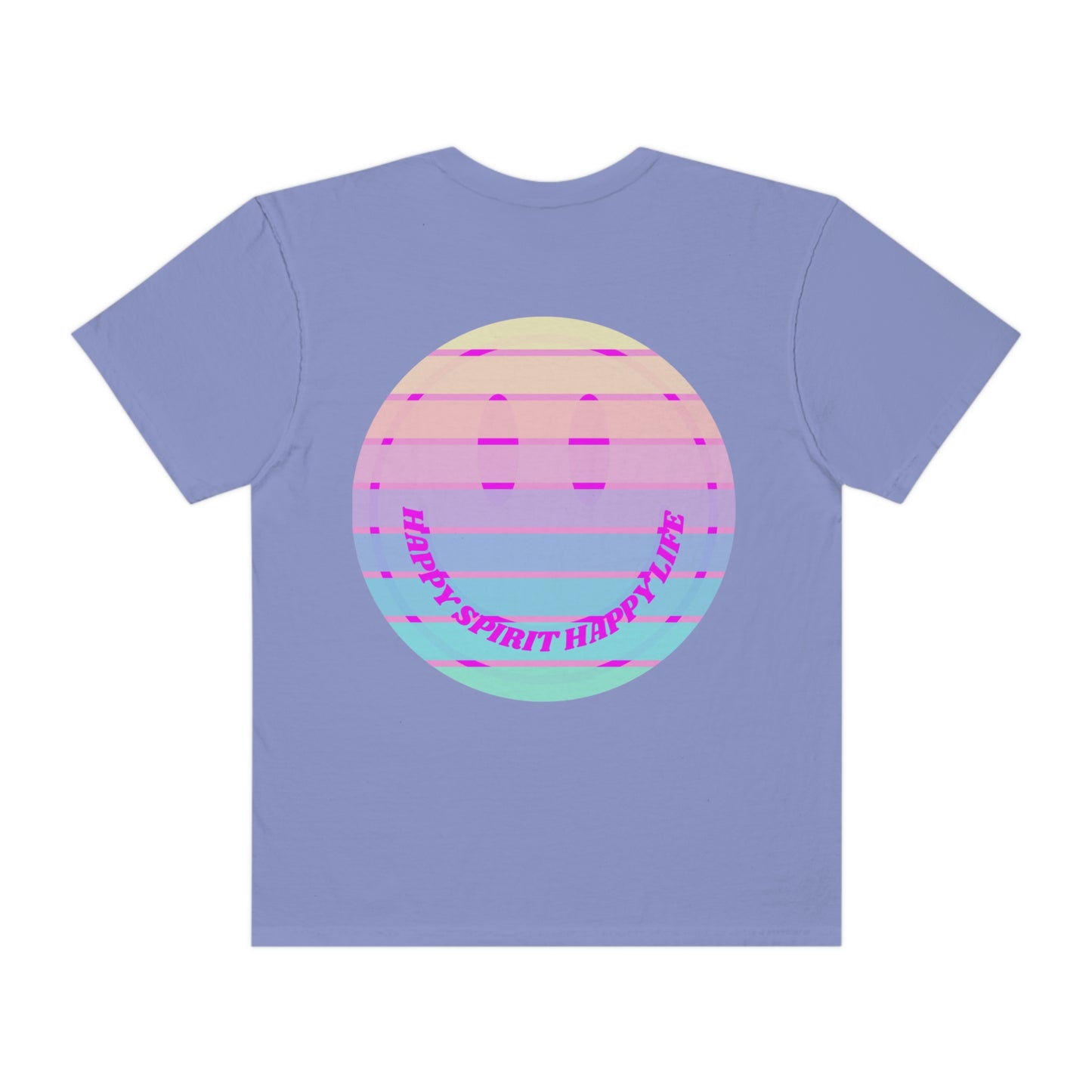Aesthetic Retro Smile Lilac Tshirt, Happy Spirit Happy Mind, Aesthetic t shirt, Graphic Tumblr Tshirt, Trendy Oversized Vintage Style