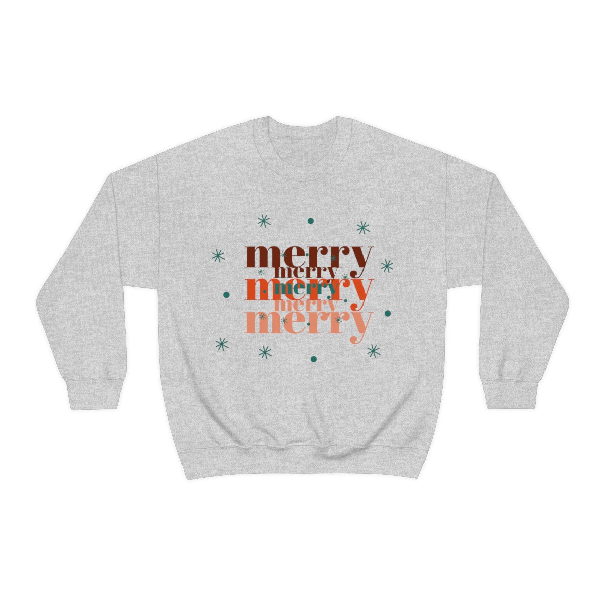 Merry Merry Merry, Christmas, Holiday Sweatshirt, Minimalist Sweatshirt, Oversized VSCO Girl, Tumblr, Unisex Heavy Blend Crewneck