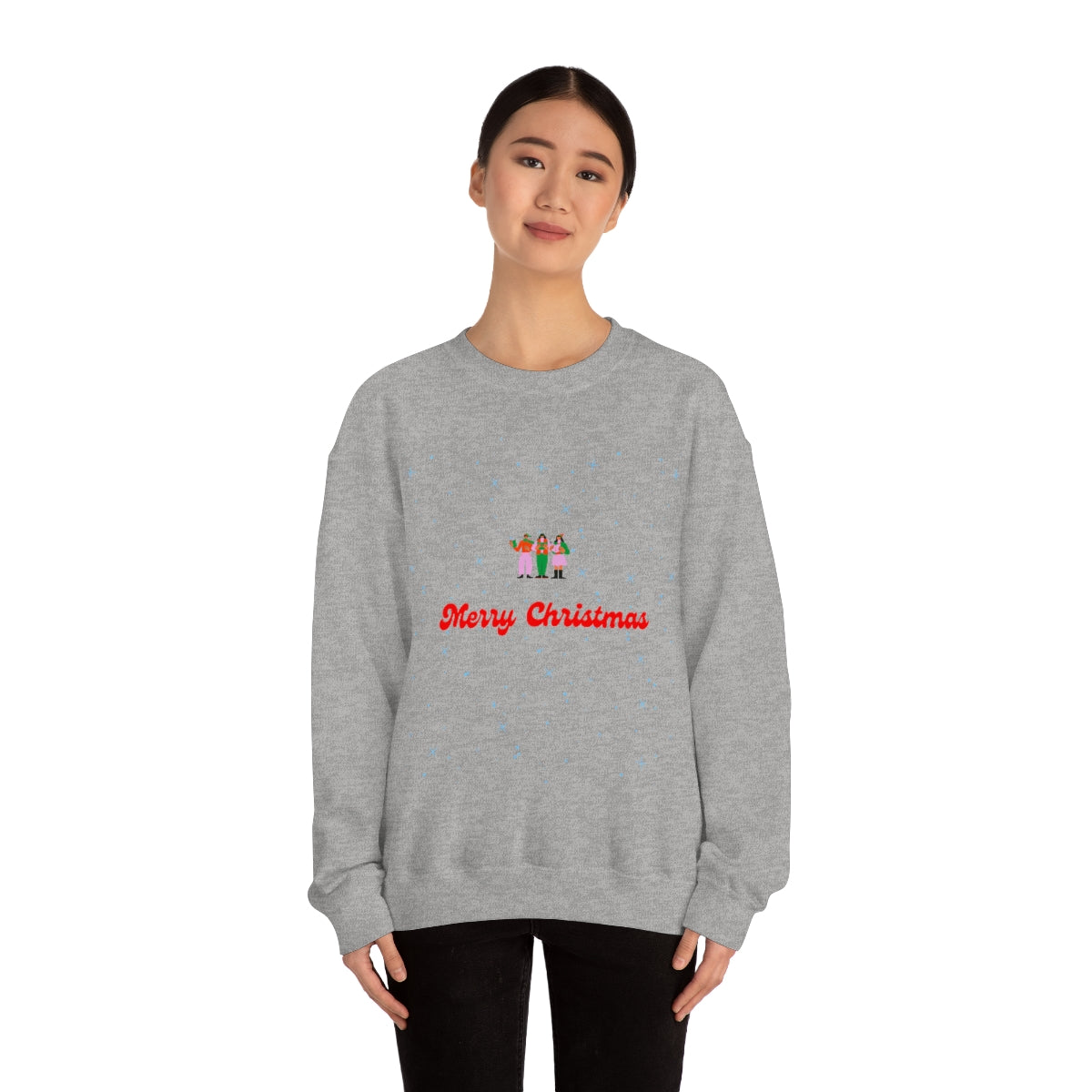 Pink Nutcracker Merry and Bright Minimalist Sweatshirt, Blue Nutcracker Sweatshirt, Trendy Christmas Sweatshirt, Pastel Xmas Crewneck