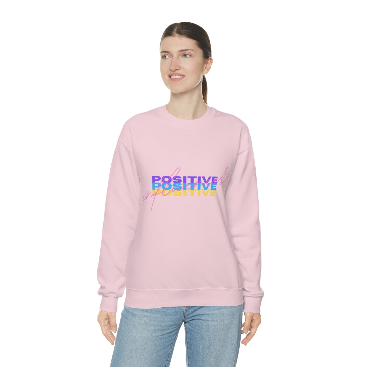 Retro Trendy Influencer Sweatshirt, Oversized Positive Influencer Crewneck Sweatshirt, VSCO Girl, Tumblr Top, 80s Retro Gift
