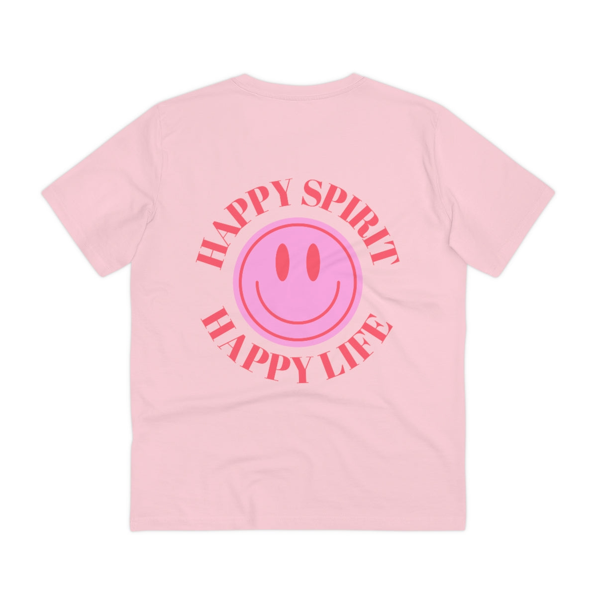 Organic Unisex T shirt Happy Spirit Happy Life Aesthetic t shirt, graphic tee, Tumblr t-shirt, Trendy Oversized, Vsco girl, Happy Mind Retro