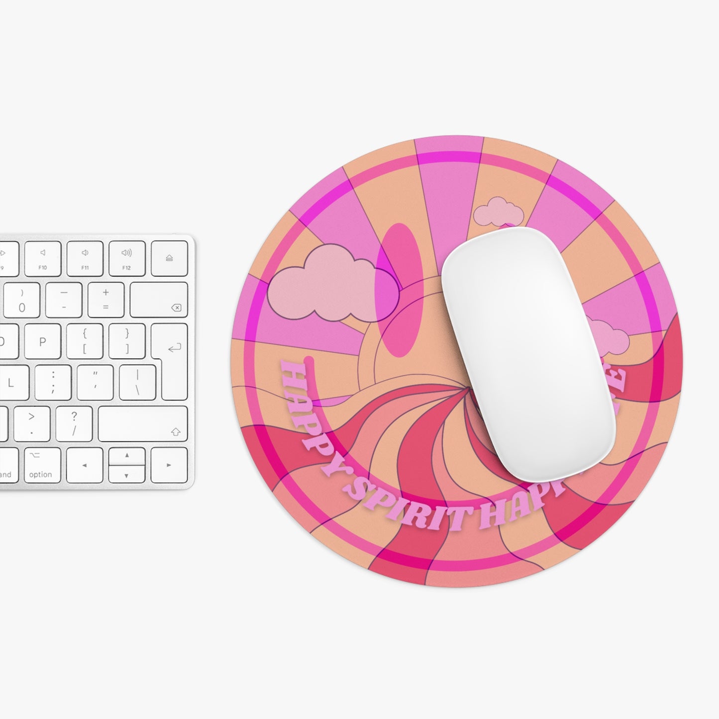 Aesthetic Mouse Pad, Happy Spirit Happy Life Aesthetic Mouse Pad, Smile Face Mouse Pad Trendy Mouse Pad, Aesthetic Smile Computer Accessory
