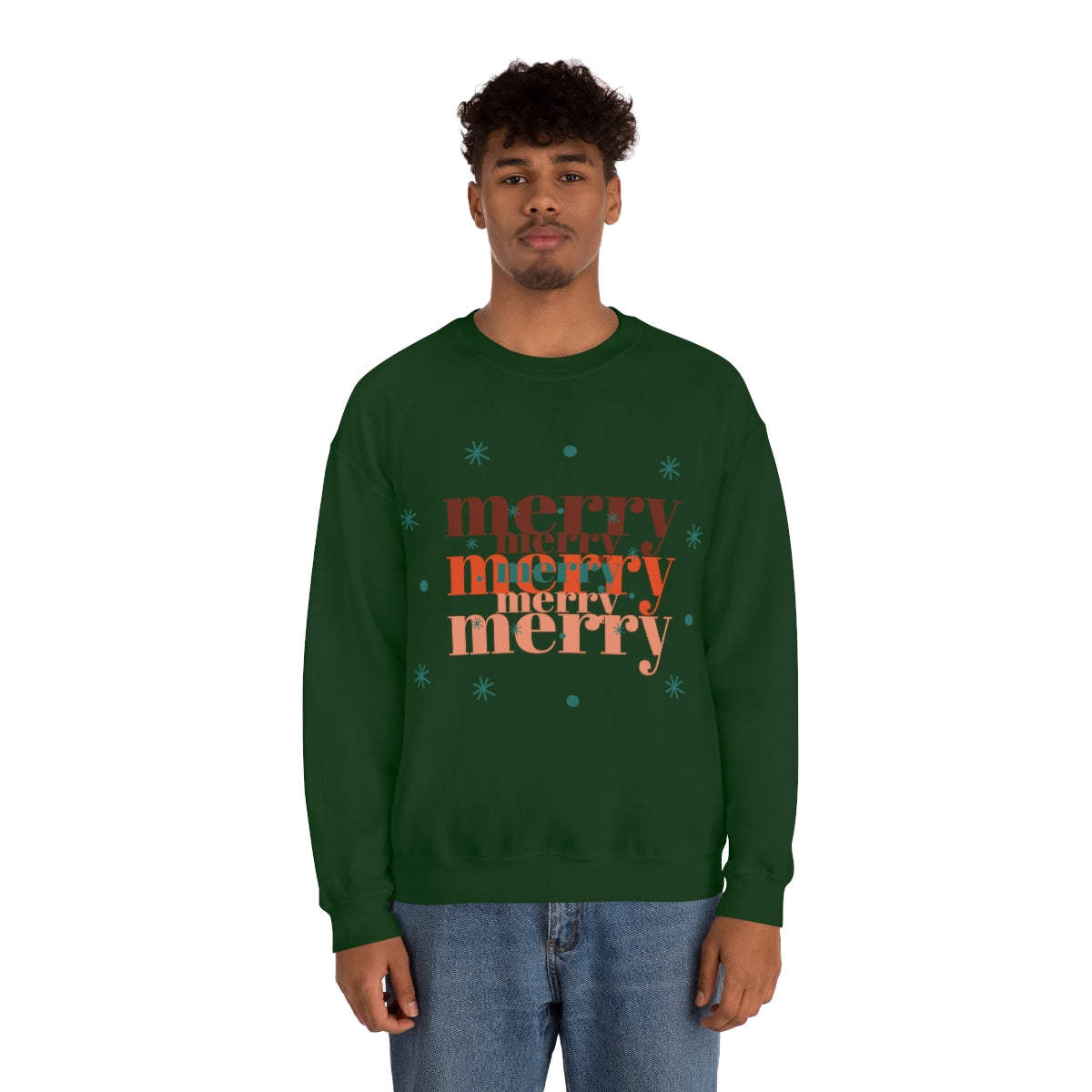 Merry Merry Merry, Christmas, Holiday Sweatshirt, Minimalist Sweatshirt, Oversized VSCO Girl, Tumblr, Unisex Heavy Blend Crewneck