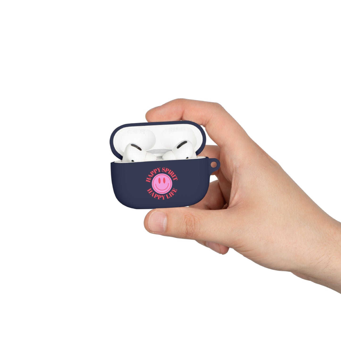 Happy Spirit Happy Life AirPods and AirPods Pro Case Cover, AirPods and AirPods Pro Case Cover, VSCO girl, Smiley Happy Life Protector Case
