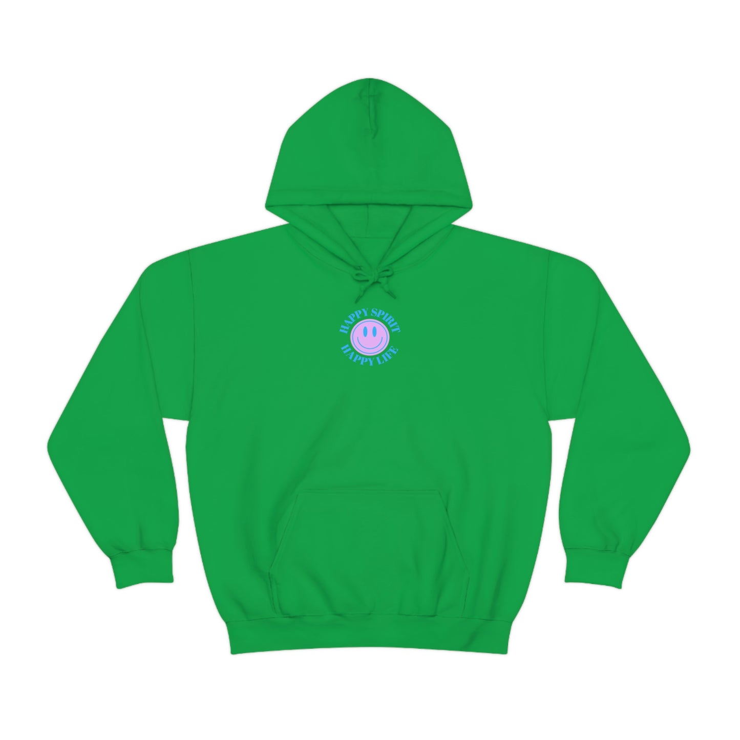 Happy Spirit Happy Life Sweatshirt, Gildan 18500 Hoodie, Oversized Hoodie, Front Back Print Trendy Sweatshirt, Beach Cover Up, Lake Cover