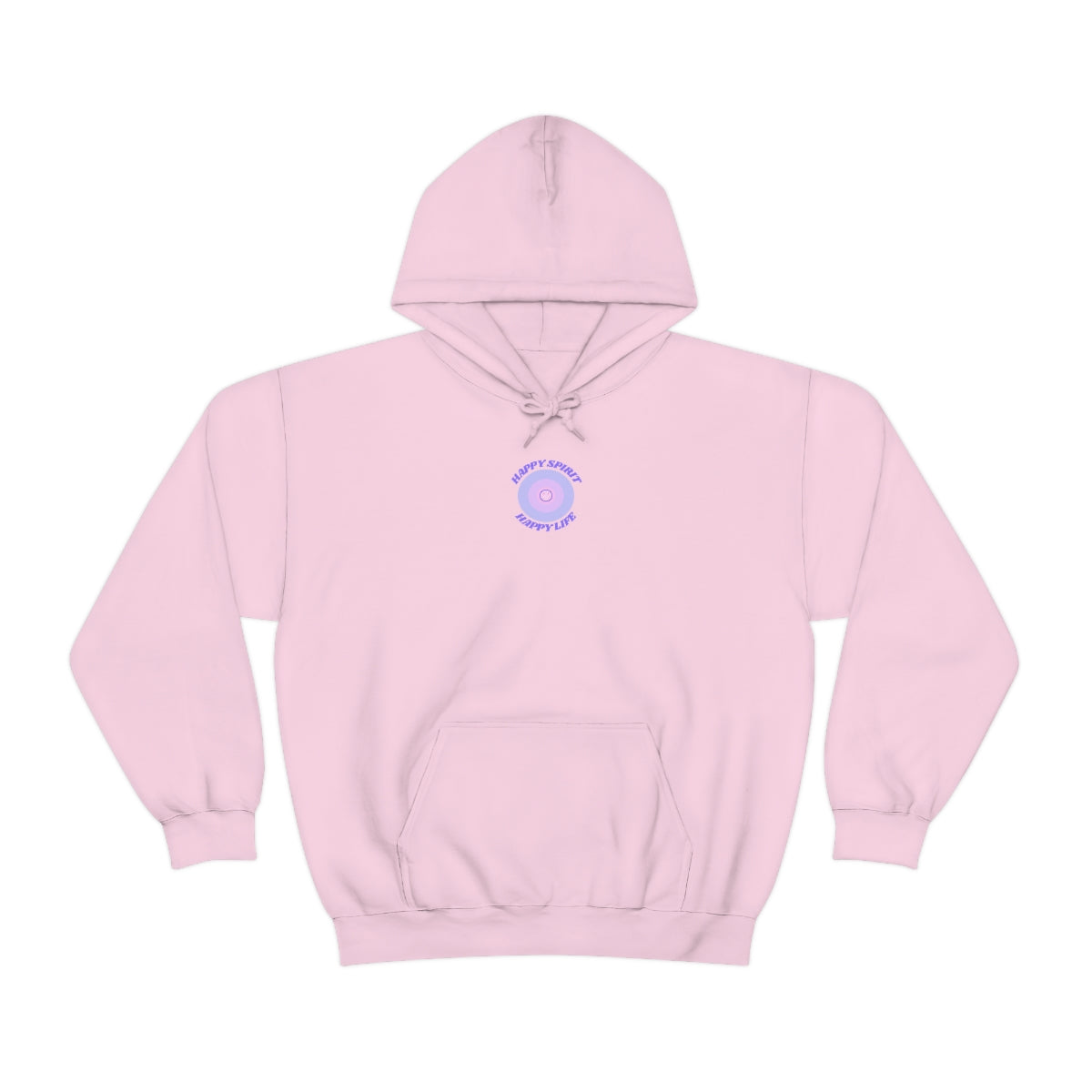 Retro Happy Spirit Happy Life Lavender Lilac Pink Smile Graphic Hoodie, VSCO Girl Sweatshirt, Tumblr Hoodie, Oversized Trendy Back Print Top