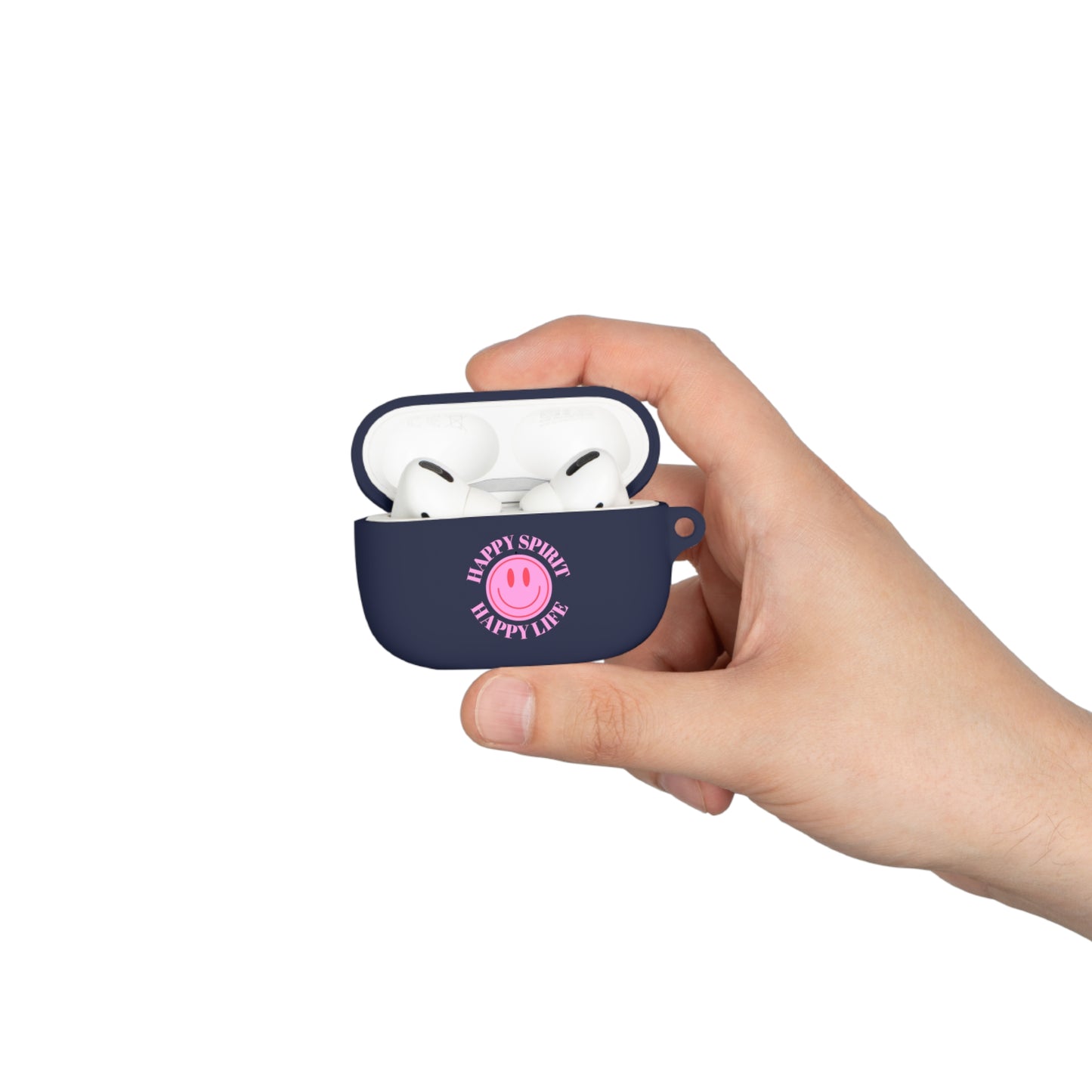 Happy Spirit Happy Life AirPods and AirPods Pro Case Cover, AirPods and AirPods Pro Case Cover, VSCO girl, Smiley Happy Life Protector Case