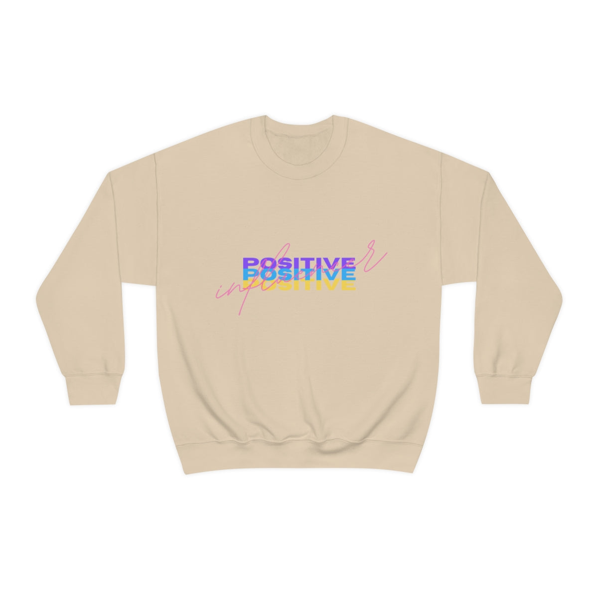Retro Trendy Influencer Sweatshirt, Oversized Positive Influencer Crewneck Sweatshirt, VSCO Girl, Tumblr Top, 80s Retro Gift