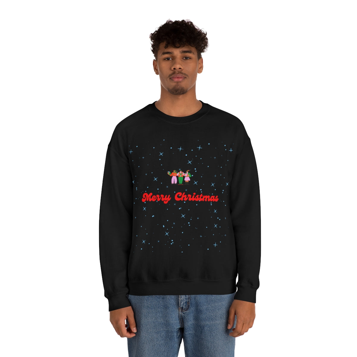 Pink Nutcracker Merry and Bright Minimalist Sweatshirt, Blue Nutcracker Sweatshirt, Trendy Christmas Sweatshirt, Pastel Xmas Crewneck