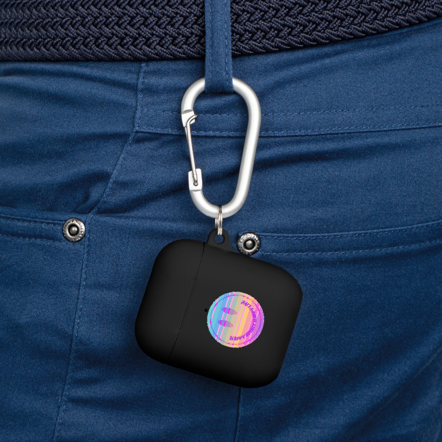 Happy Spirit Happy Life AirPods and AirPods Pro Case Cover, AirPods and AirPods Pro Case Cover, VSCO girl, Smiley Happy Life Protect
