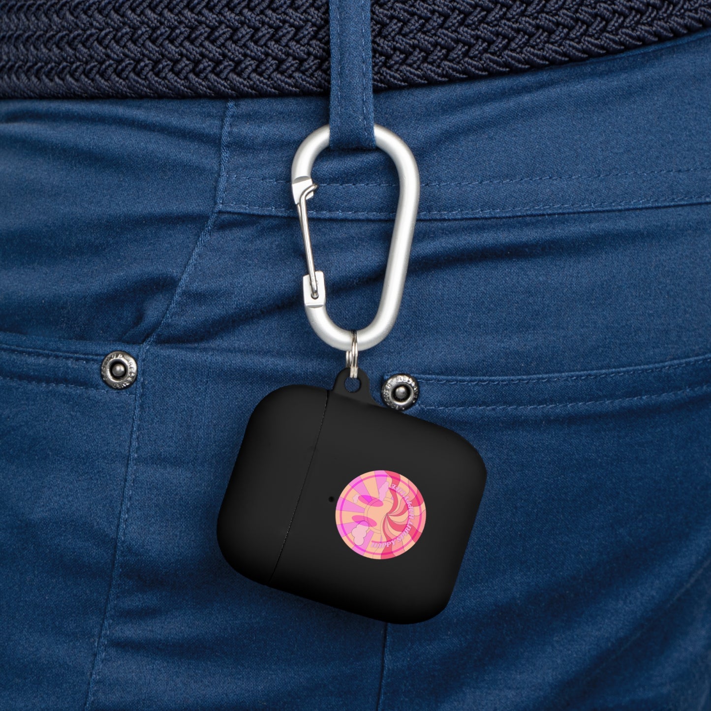 Happy Spirit Happy Life AirPods and AirPods Pro Case Cover, AirPods and AirPods Pro Case Cover, VSCO girl, Aesthetic Smile Protector