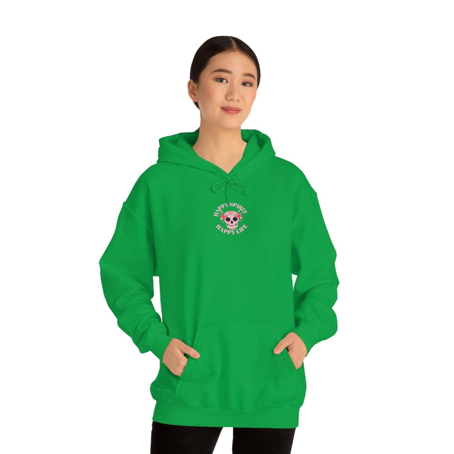 Dia De Los Muertos Hoodie Sweatshirt, Day of the Dead Gift, Happy Spirit Happy Life, Honoring the Dead Aesthetic Candy Skull, Sugar Skull