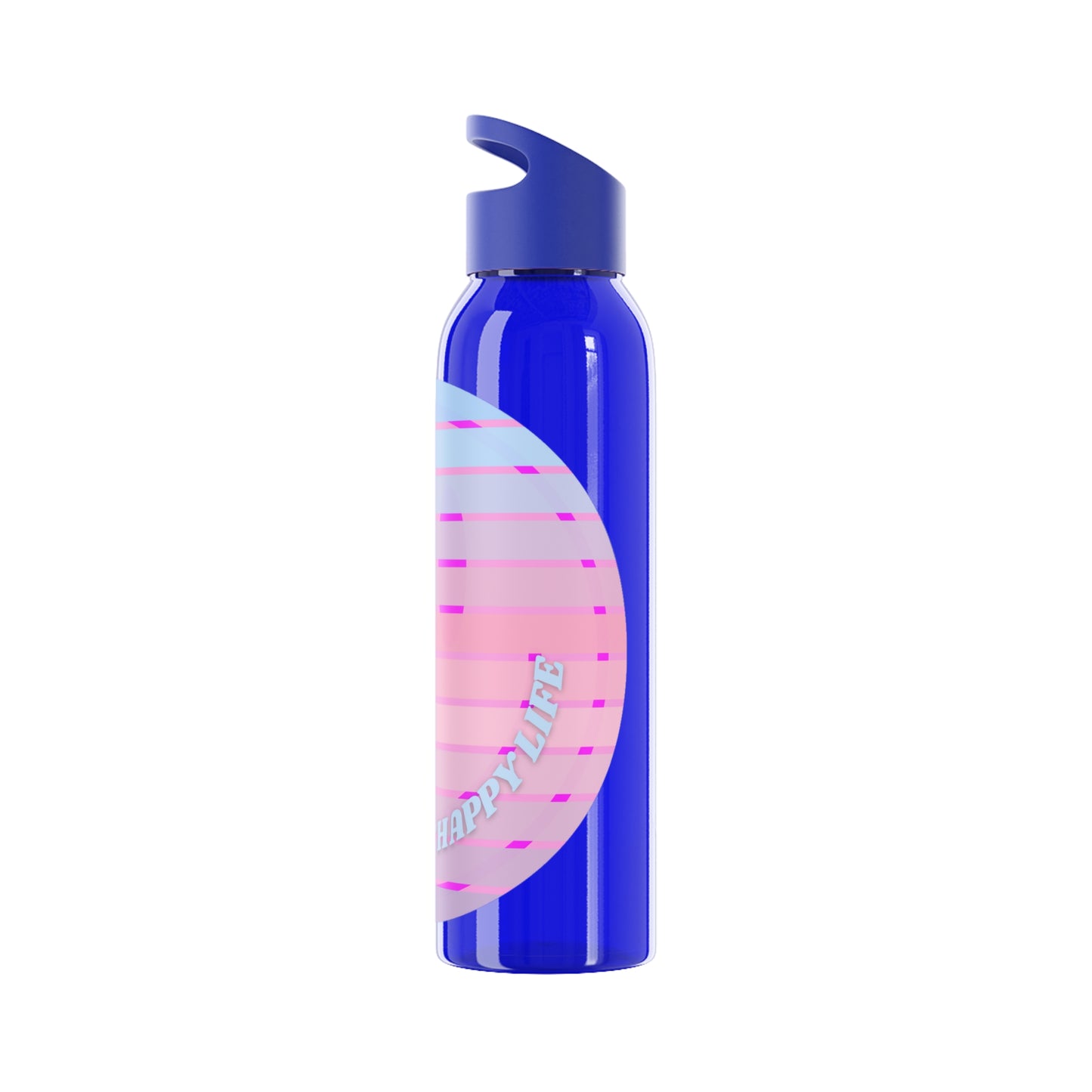 Aesthetic Happy Spirit Happy Life Water Bottle, Aesthetic Pink, Smile Face, Trendy Tumblr Bottle, Happy Mind Tumbler, BPA Free Smile Bottle