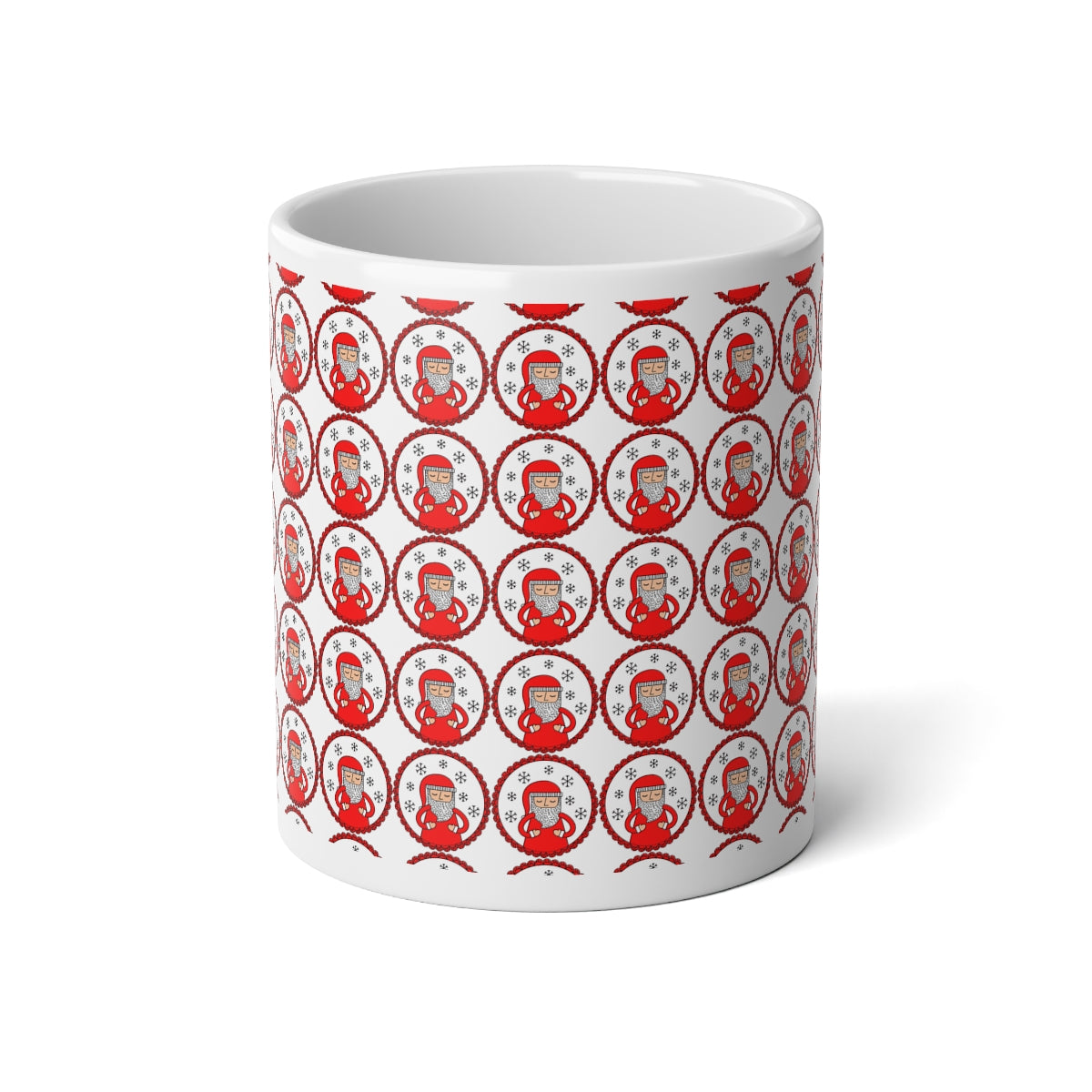 Red Santa Aesthetic Mug, Pastel Christmas Mug, Trendy Coffee Mug, Tumblr Mug, Aesthetic Holiday Gift, Minimalist Santa Mug Print