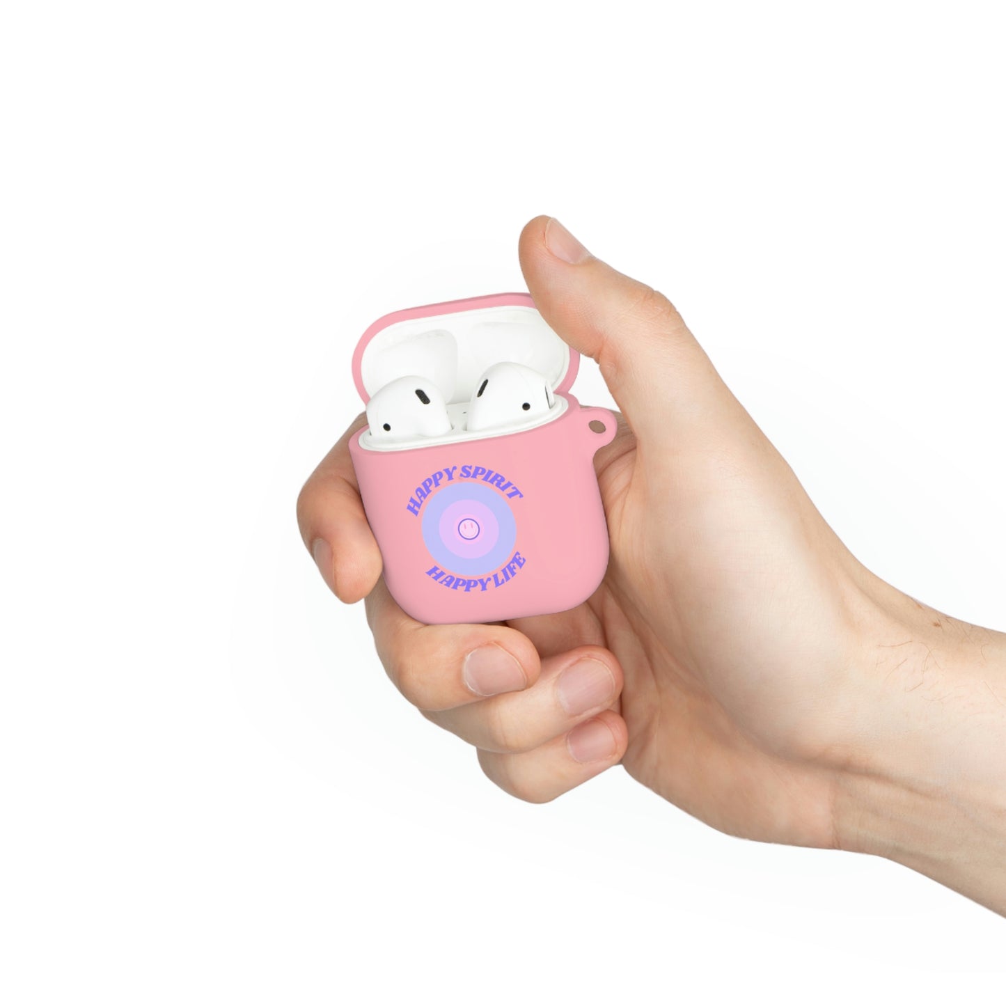 Happy Spirit Happy Life AirPods and AirPods Pro Case Cover, AirPods and AirPods Pro Case Cover, VSCO girl, Smiley Happy Life Protector Case