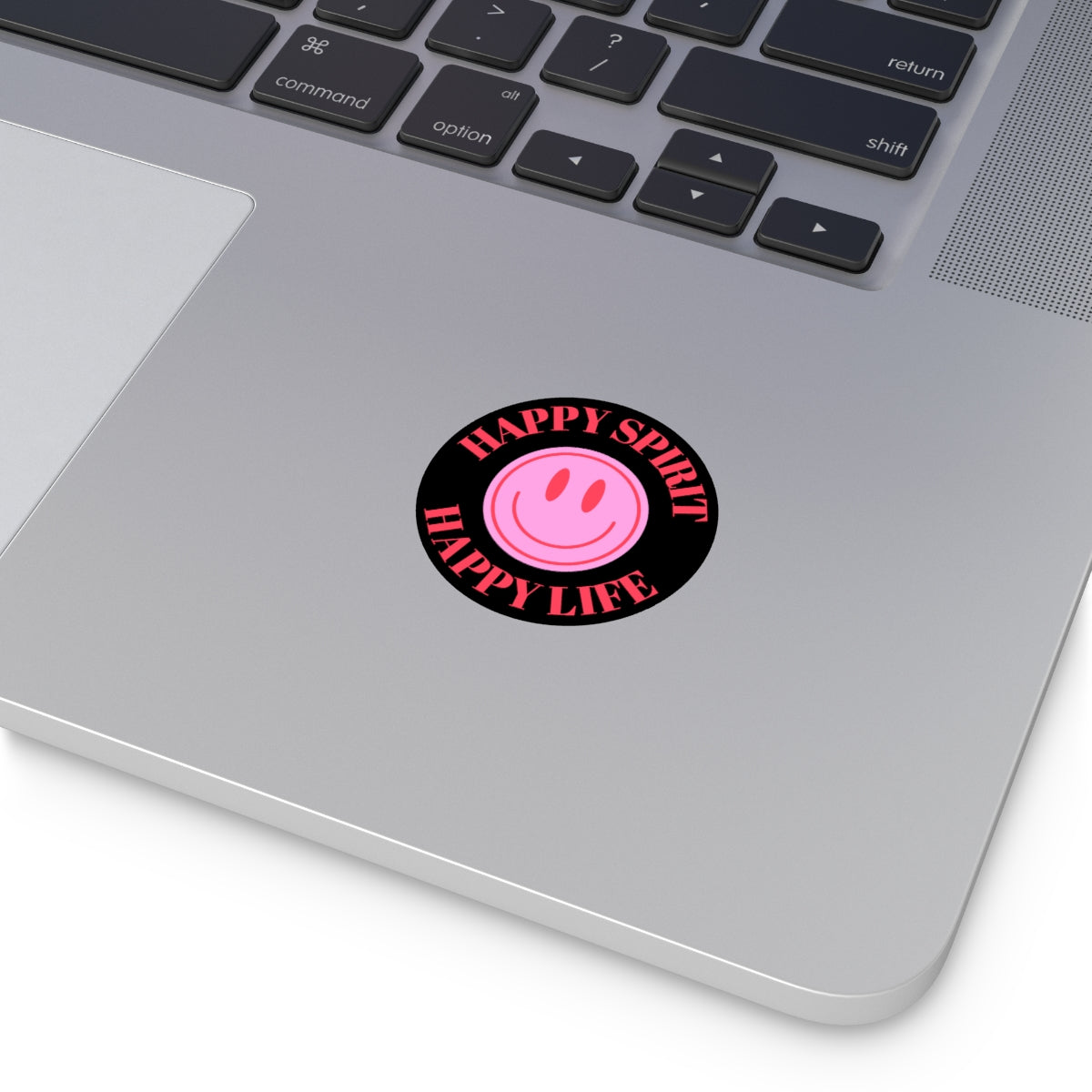 Happy Spirit Happy Life Round Vinyl Stickers, UV Smiley Stickers, Smile Sticker, Tumblr Retro Smile, VSCO Girl, Computer, Skateboard