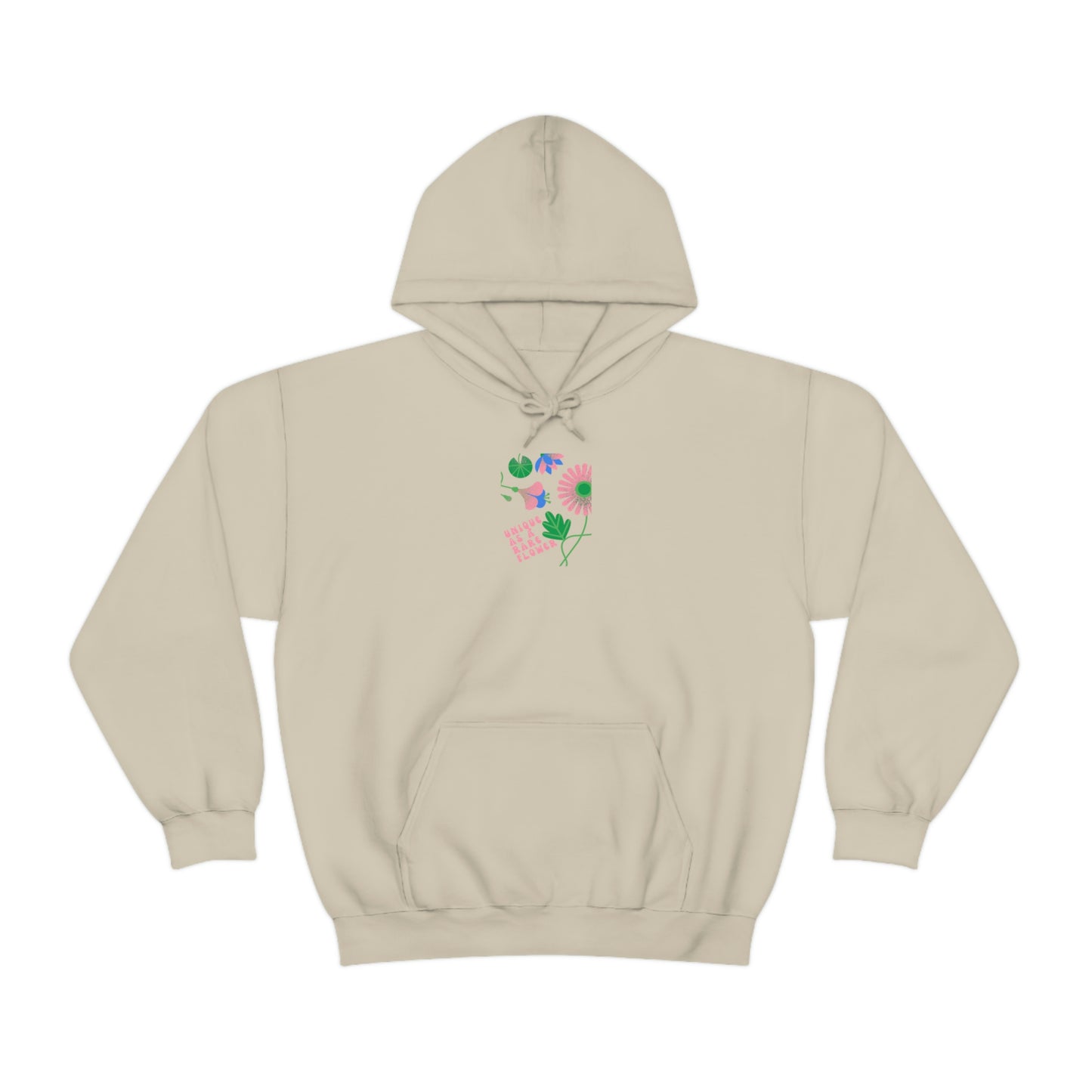 Retro Plant Hoodie, Unique as a Rare Flower Sweatshirt, Positivity Oversized Hoodie Sweatshirt, Flower Aesthetic Pink Plant Hoodie