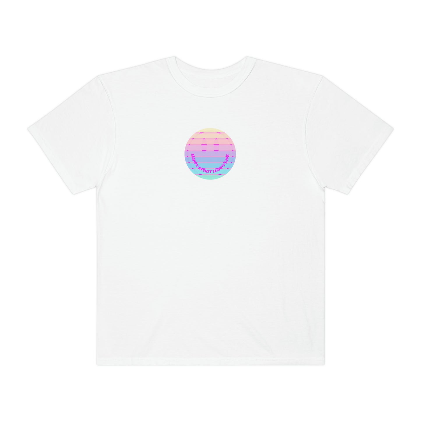 Aesthetic Retro Smile Lilac Tshirt, Happy Spirit Happy Mind, Aesthetic t shirt, Graphic Tumblr Tshirt, Trendy Oversized Vintage Style