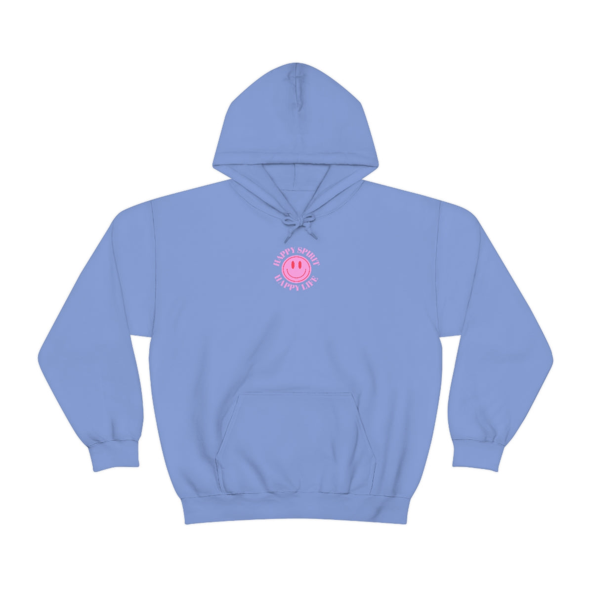 Happy Spirit Happy Life Sweatshirt, Pink Smile Lilac Hoodie, Oversized Hoodie, Front Back Print Trendy Sweatshirt, Beach Cover Up, Cover Up