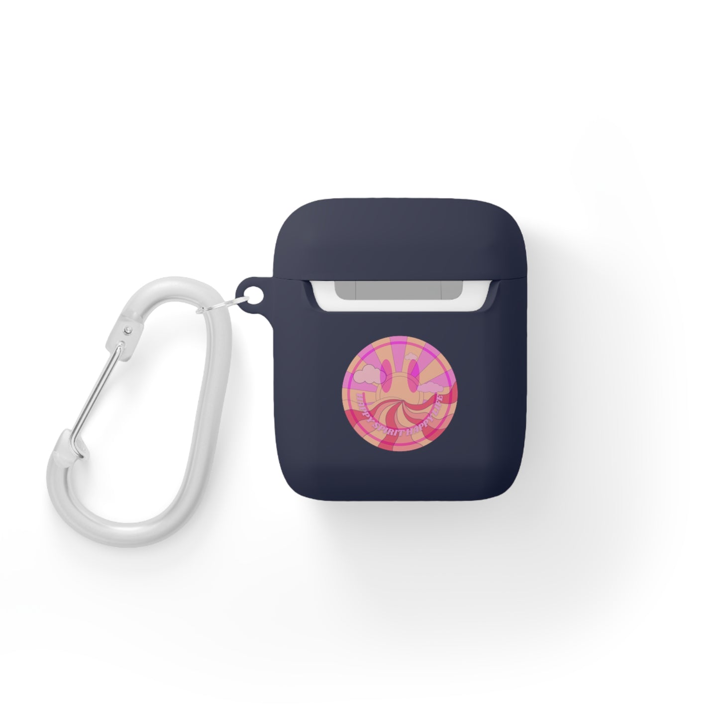 Happy Spirit Happy Life AirPods and AirPods Pro Case Cover, AirPods and AirPods Pro Case Cover, VSCO girl, Aesthetic Smile Protector