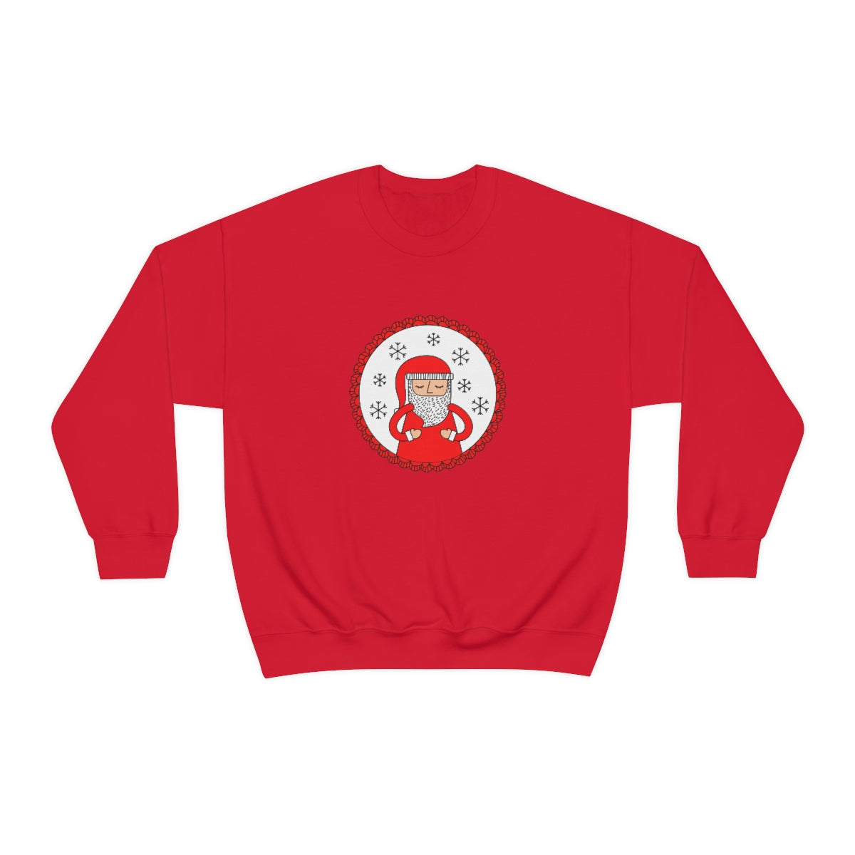 Minimalist Santa Claus Sweatshirt, Santa Sweatshirt, Trendy Noel Minimalist Christmas Sweatshirt, Xmas Santa Crewneck Top, Red Holiday Top