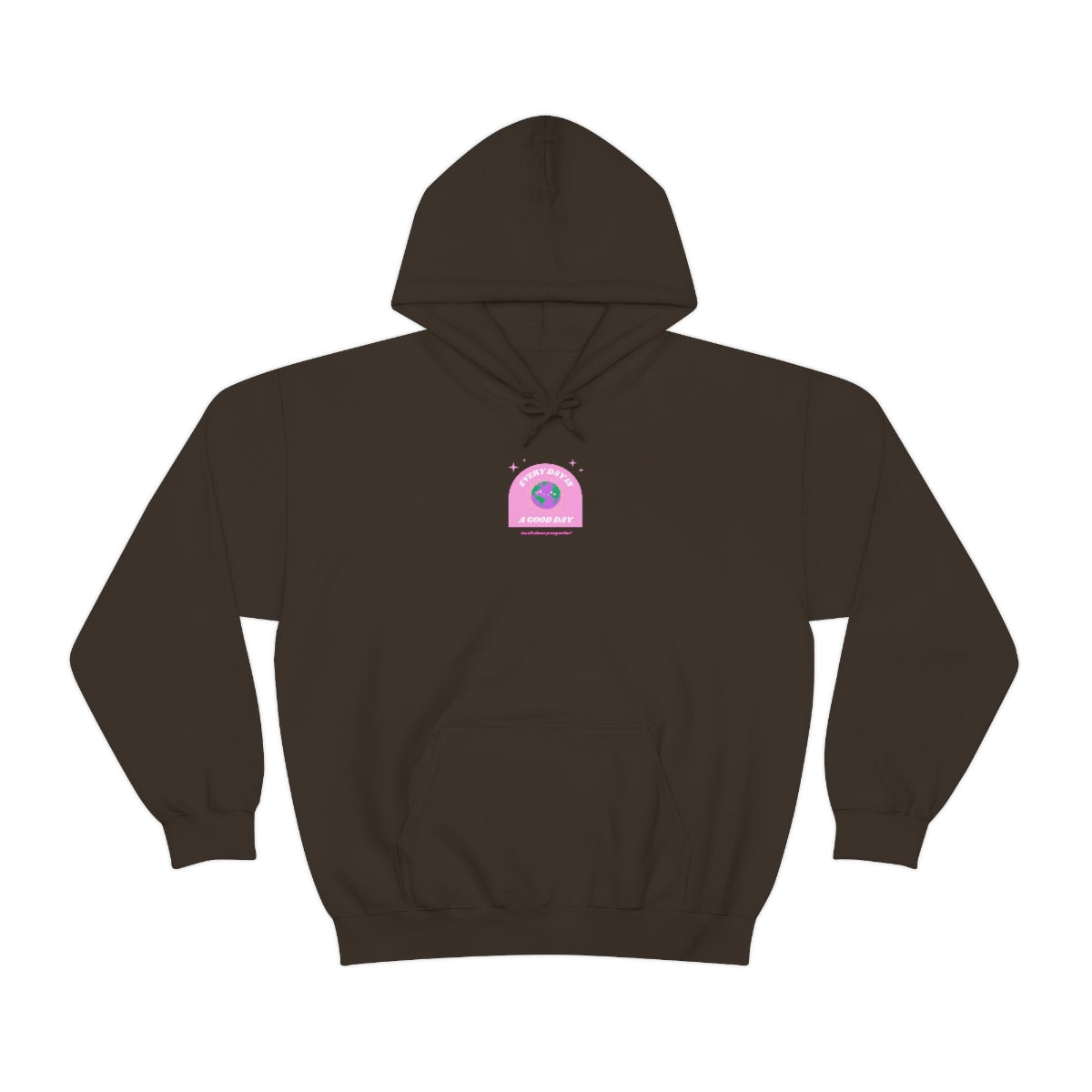 Retro Every Day is a Good Day, Its All About Perspective Earth Pink Purple Back Graphic Hoodie, VSCO Girl Oversized Trendy Tumblr Sw