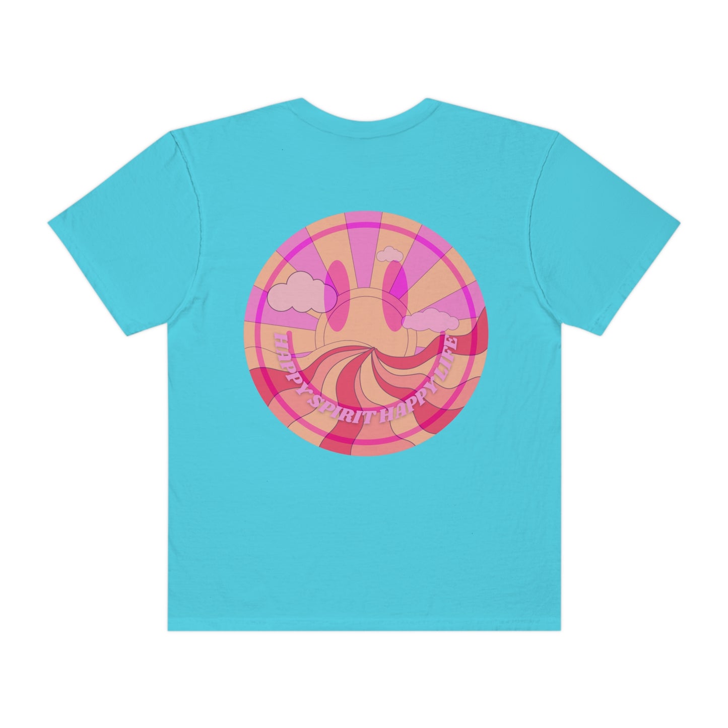 Retro Smile T shirt, Happy Spirit Happy Mind, Aesthetic t shirt, Graphic tee, Tumblr Tshirt, Trendy Oversized, Vsco girl, Comfort Colors Tee