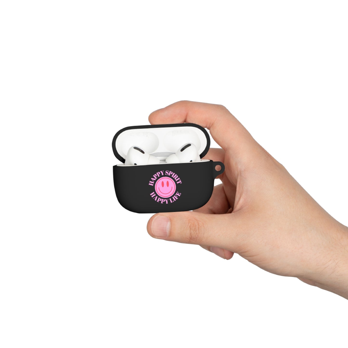 Happy Spirit Happy Life AirPods and AirPods Pro Case Cover, AirPods and AirPods Pro Case Cover, VSCO girl, Smiley Happy Life Protector Case