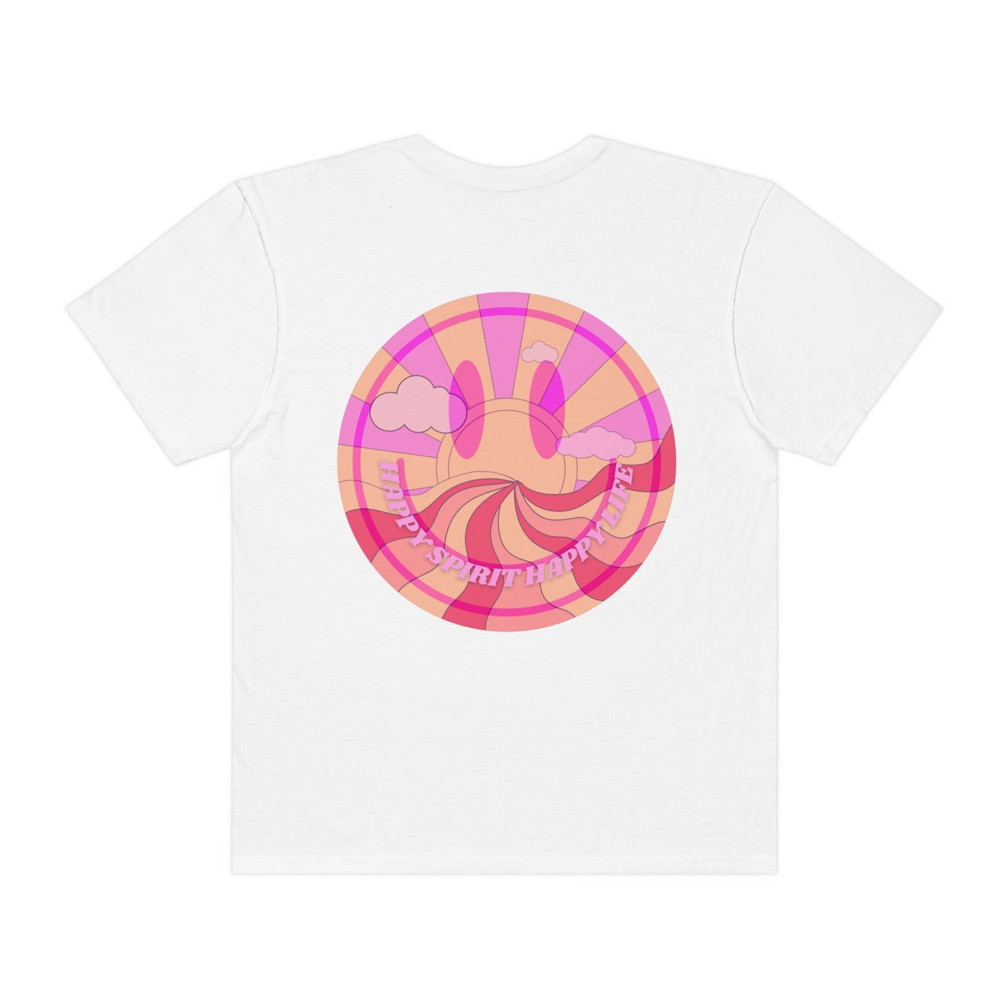 Retro Smile T shirt, Happy Spirit Happy Mind, Aesthetic t shirt, Graphic tee, Tumblr Tshirt, Trendy Oversized, Vsco girl, Comfort Colors Tee