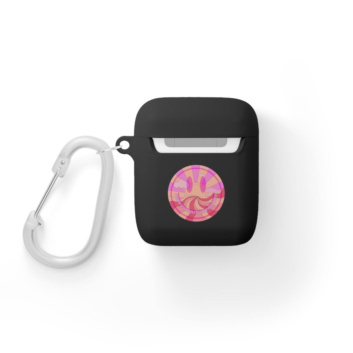 Happy Spirit Happy Life AirPods and AirPods Pro Case Cover, AirPods and AirPods Pro Case Cover, VSCO girl, Aesthetic Smile Protector
