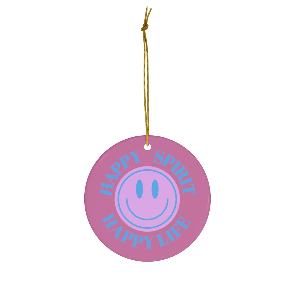 Holiday Ornament Happy Spirit Happy Life, Happiness Ornament, Modern Ornament, Smile Decoration, VSCO, Tumblr, Purple Smile, Retro C