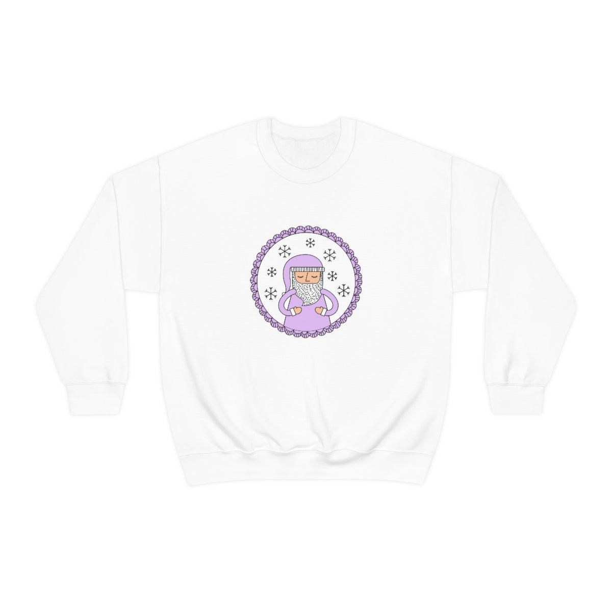 Purple Santa Claus Sweatshirt, Pink Santa Sweatshirt, Trendy Noel Minimalist Christmas Sweatshirt, Xmas Santa Crewneck Top, Pastel Holiday