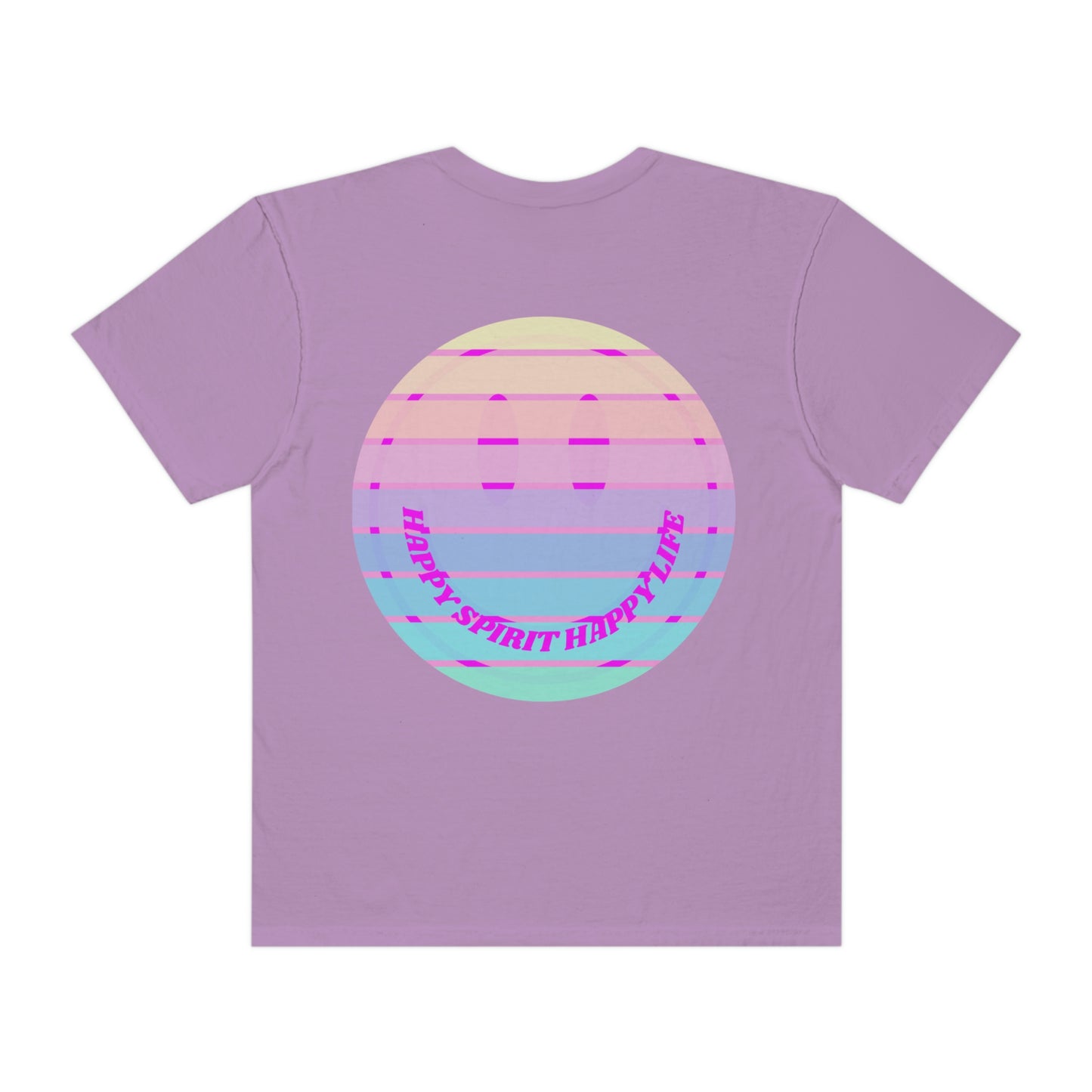Aesthetic Retro Smile Lilac Tshirt, Happy Spirit Happy Mind, Aesthetic t shirt, Graphic Tumblr Tshirt, Trendy Oversized Vintage Style