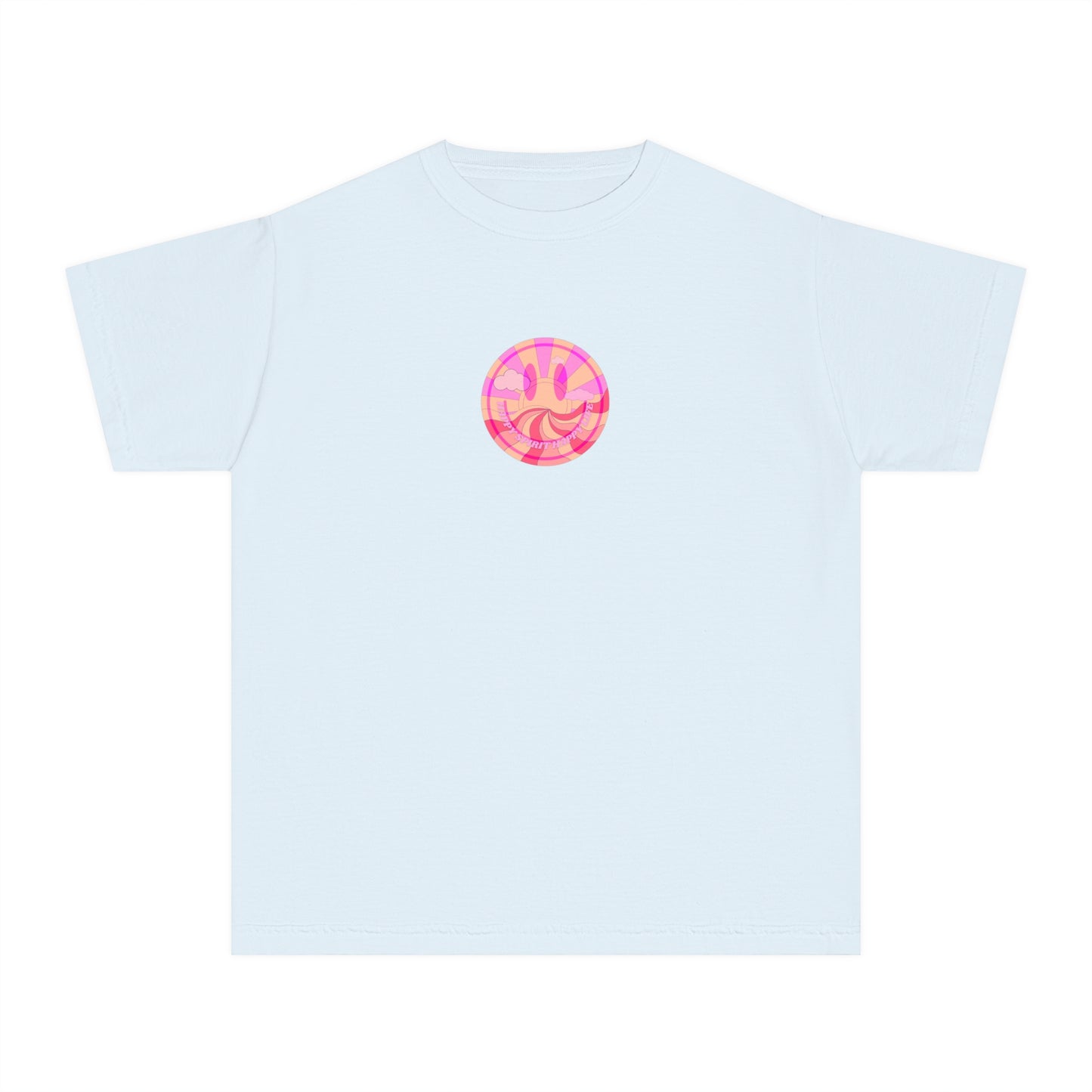 Kids Retro Smile T shirt, Youth Happy Spirit Happy Mind, Aesthetic t shirt, Graphic tee, Tumblr Tshirt, Trendy Oversized Comfort Colors Tee