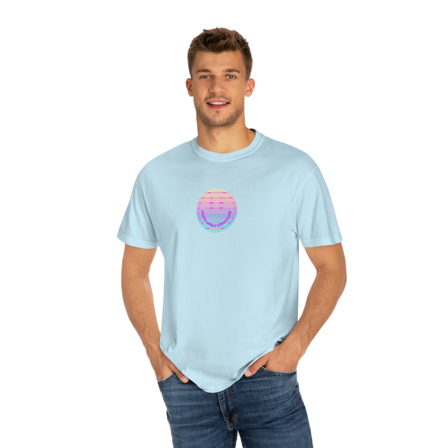 Aesthetic Retro Smile Lilac Tshirt, Happy Spirit Happy Mind, Aesthetic t shirt, Graphic Tumblr Tshirt, Trendy Oversized Vintage Style