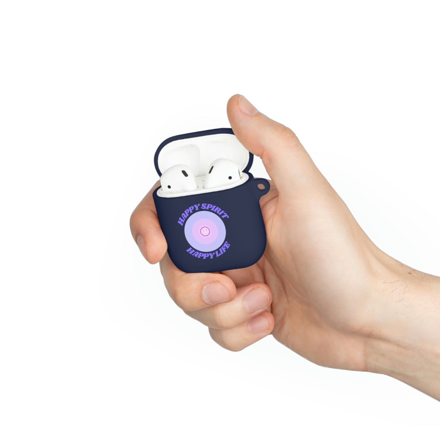Happy Spirit Happy Life AirPods and AirPods Pro Case Cover, AirPods and AirPods Pro Case Cover, VSCO girl, Smiley Happy Life Protector Case