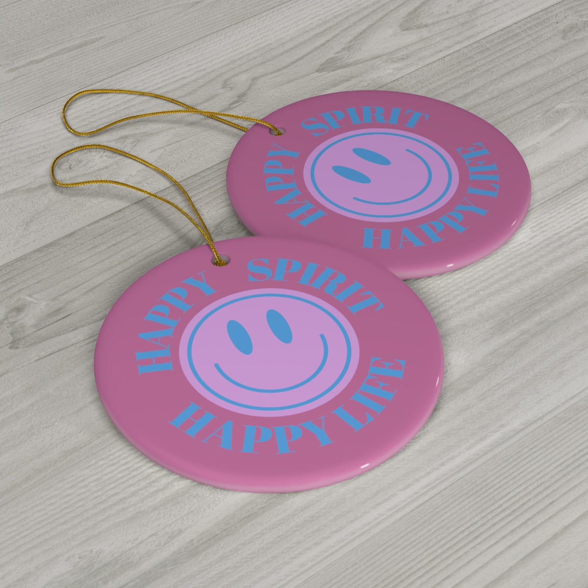 Holiday Ornament Happy Spirit Happy Life, Happiness Ornament, Modern Ornament, Smile Decoration, VSCO, Tumblr, Purple Smile, Retro C