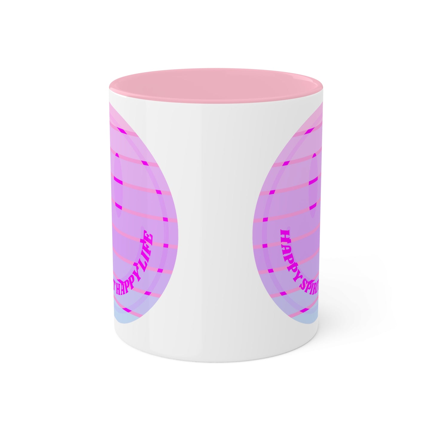 Retro Happy Spirit Happy Life Aesthetic Mug, Smile Face Mug, Trendy Coffee Mug, Tumblr Mug, Aesthetic Happy Life Gift, Aesthetic Mug