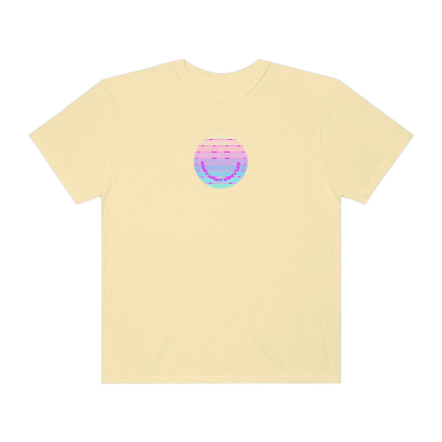 Aesthetic Retro Smile Lilac Tshirt, Happy Spirit Happy Mind, Aesthetic t shirt, Graphic Tumblr Tshirt, Trendy Oversized Vintage Style