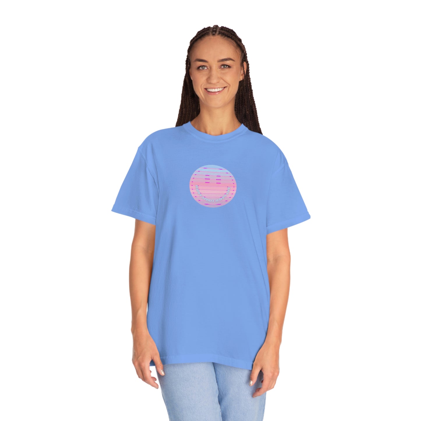Aesthetic Retro Smile Lilac Tshirt, Happy Spirit Happy Mind, Aesthetic t shirt, Graphic Tumblr Tshirt, Trendy Oversized Vintage Style Tee